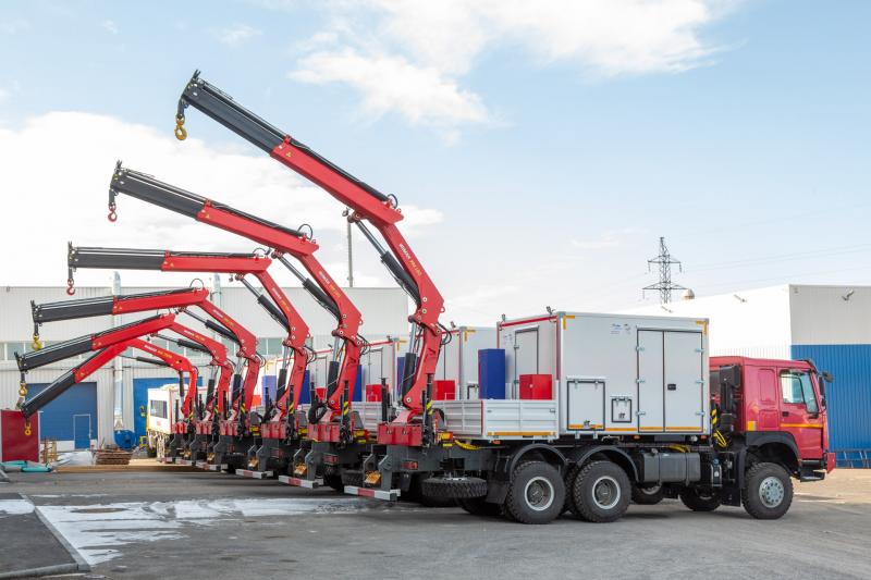 Переоборудование. 7 передвижных мастерских на шасси HOWO с КМУ ИМ 180