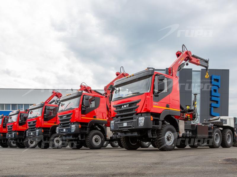 Седельные тягачи на шасси АМТ с КМУ ИМ 180
